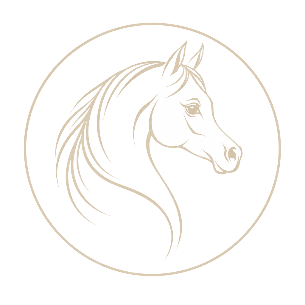 Emblème pur-sang arabe, tête de cheval au trait fin